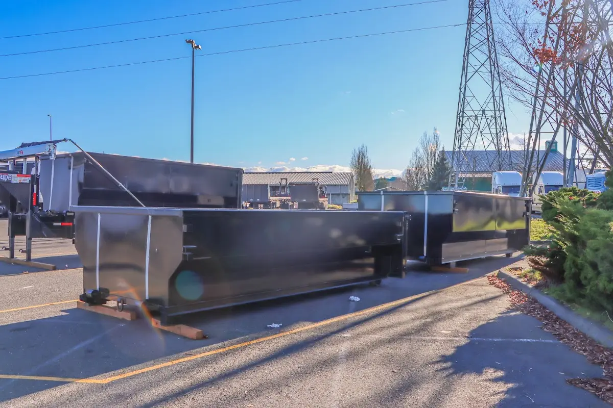 Roll-off dumpster ready for waste disposal at job site for Roll Off Dumpster Rental in Lovington